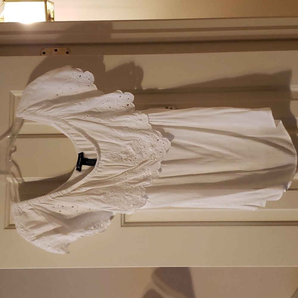 NWT INC International Concepts Open Bloom White Off the Shoulder Top Size 14